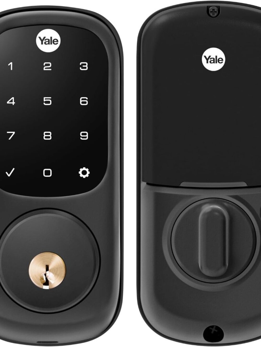 Yale Assure SL Deadbolt Lock with Z-Wave Black Suede Keyless Entry Door Lock